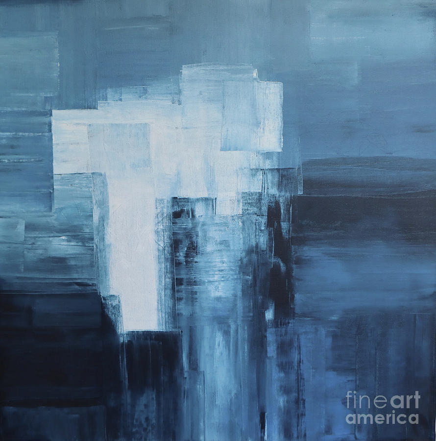 Blue Nuance - Abstract Painting Painting by Christiane Schulze Art And Photography