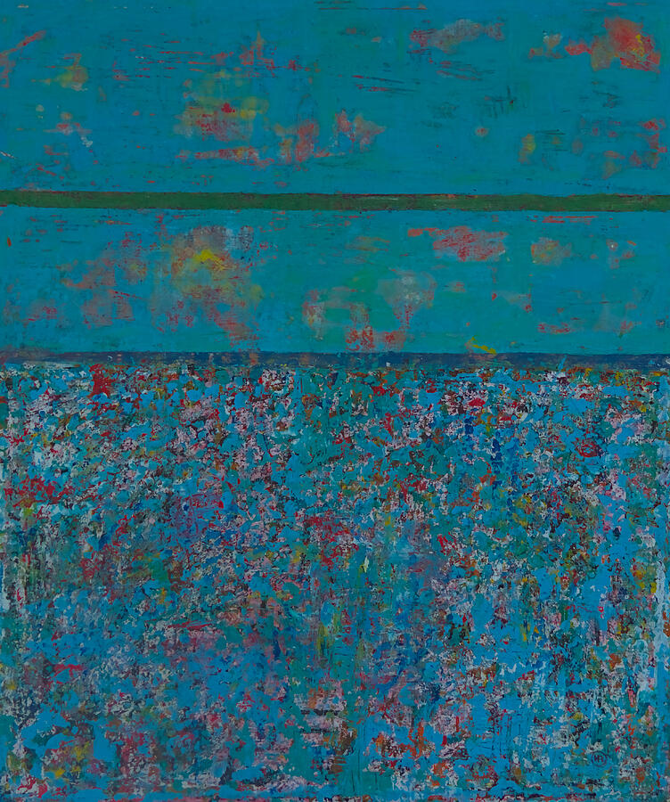 Blue Ocean Abstracted Painting by Habib Ayat Blue Ocean Abstracted Painting by Habib Ayat