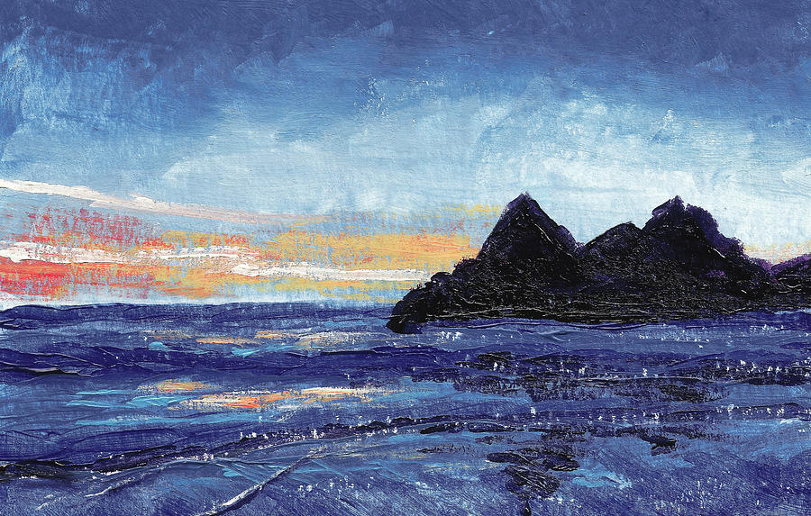 Blue Ocean Painting by Masha Batkova