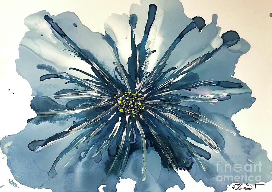 Blue on Blue Painting by Shannon Taggart