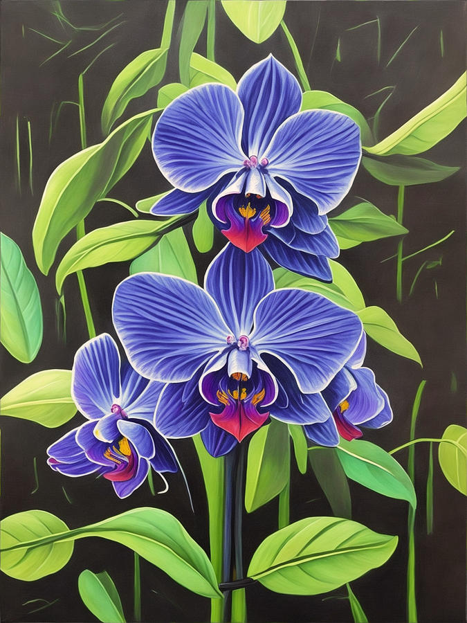 Nature Digital Art - Blue Orchid by Long Shot