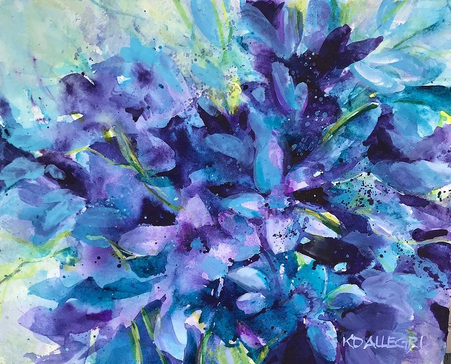 Blue Orchids Painting by Kathy Delumpa Allegri - Fine Art America