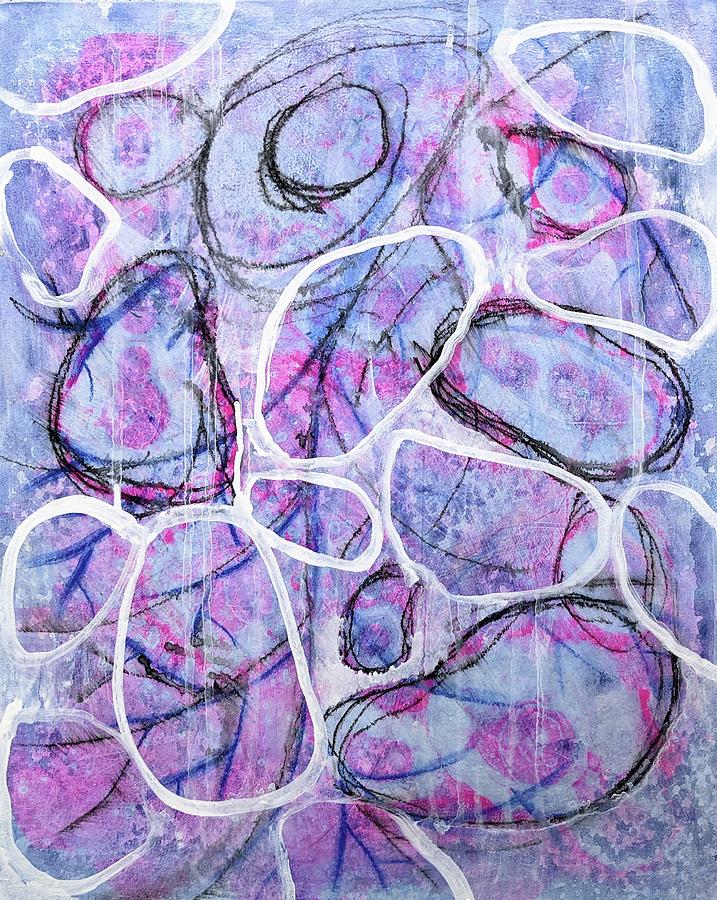 Blue Oysters Mixed Media by Valerie Reeves