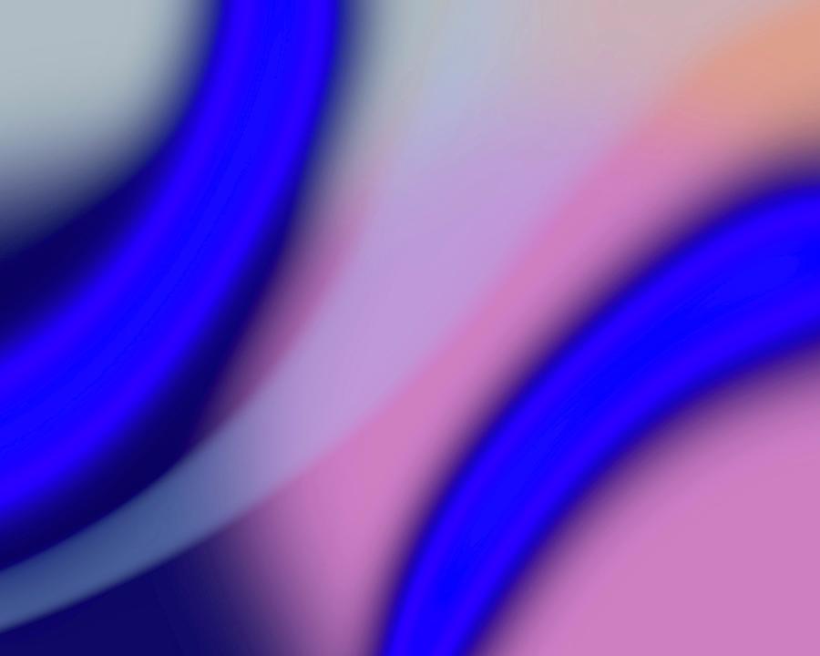 Blue-Pink Abstraction Horizontal  Painting by Masha Batkova