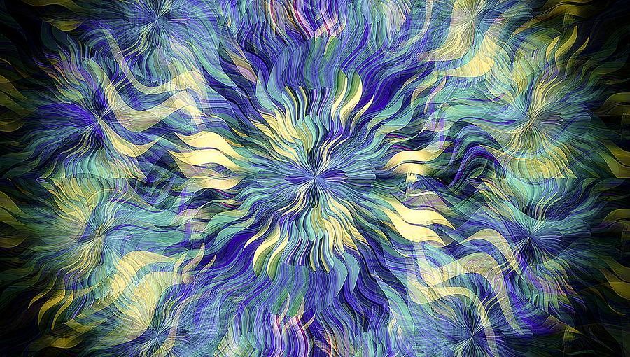 Blue Plasma Sun Digital Art by David Manlove