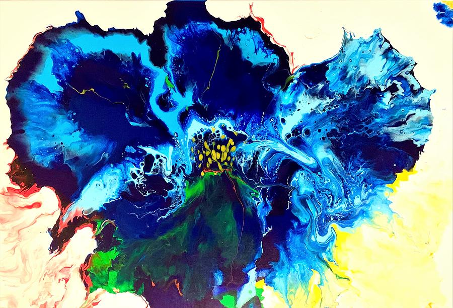 Blue Poppy Passion Painting