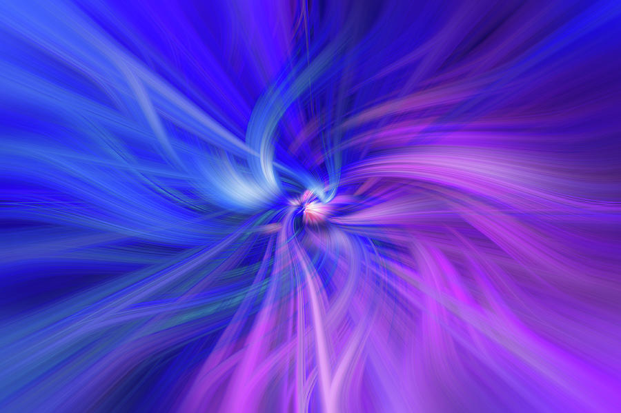 Blue Purple Unity Digital Abstract Photograph by Jenny Rainbow