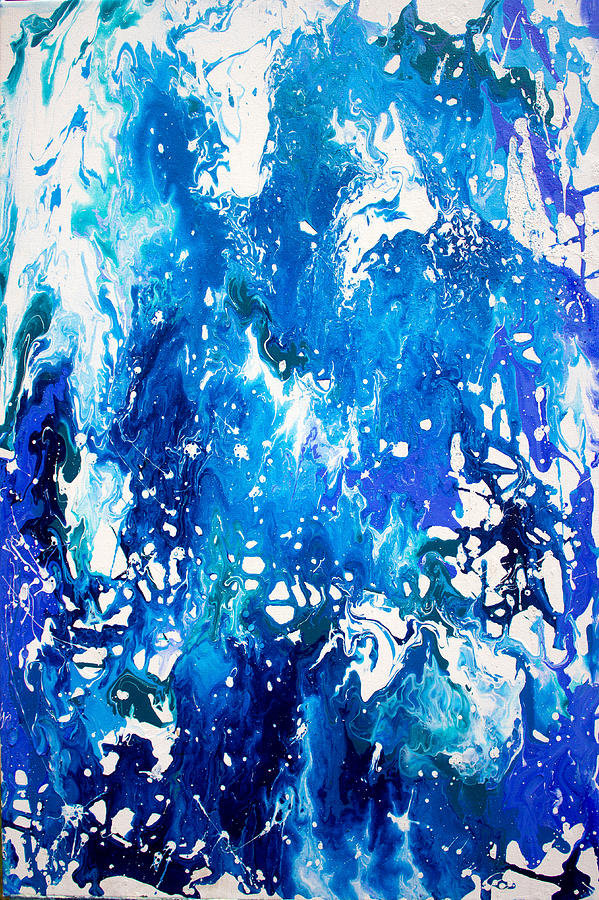 Blue Painting - Blue Rage by Mehwish Kamran