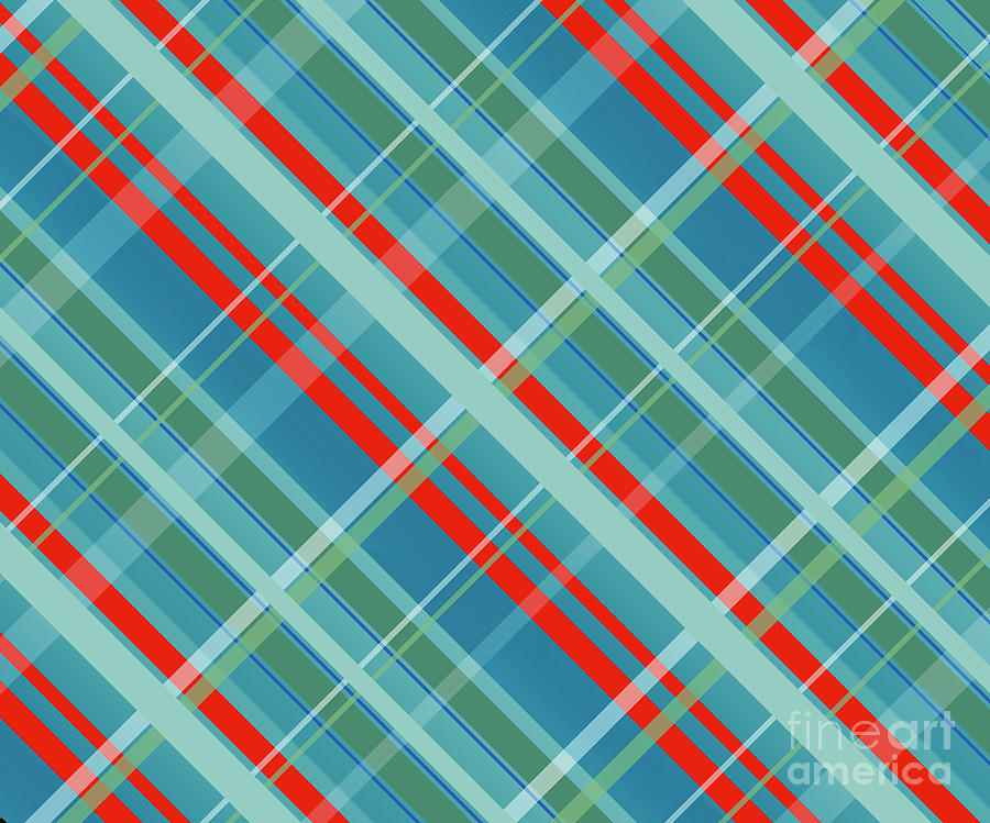 Pattern Digital Art - Blue Red Pattern 2 by Joe Barsin