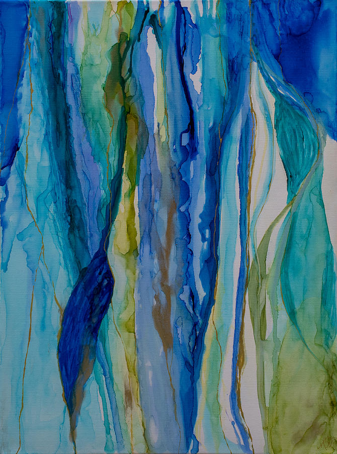 Blue Rhythms 1 Painting by Mary Benke