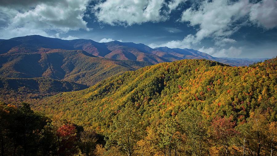 Blue Ridge Autumn Color Photograph by Ronald Lutz