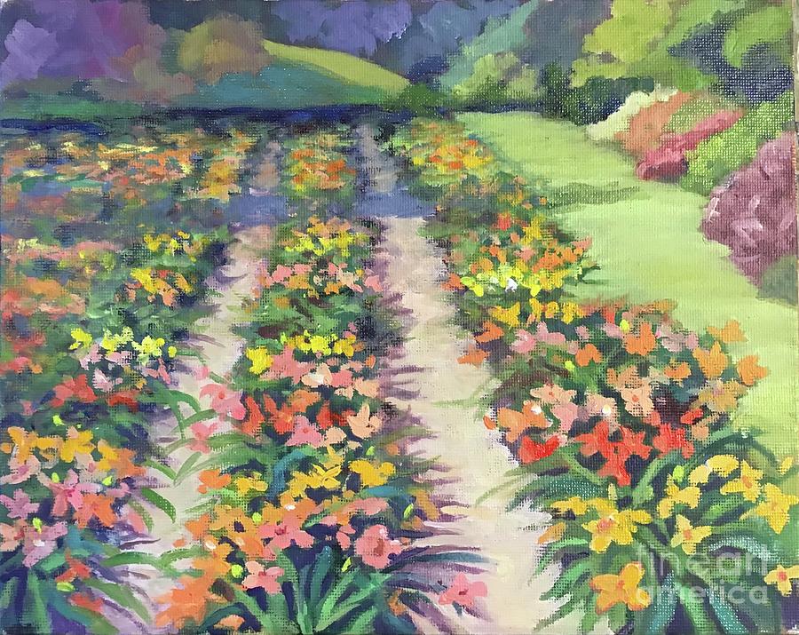 Blue Ridge Daylily Farm Painting by Anne Marie Brown