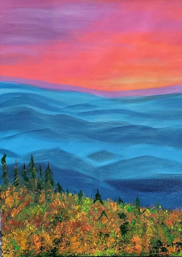 Blue Ridge Dream Painting by Amy Kuenzie