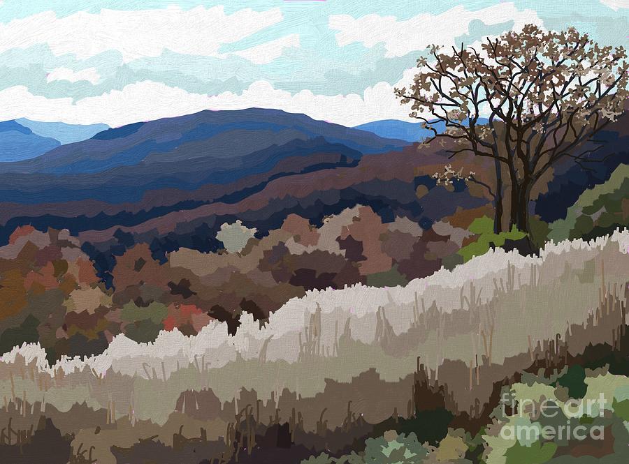 Blue Ridge Fall Digital Art by Anne Marie Brown