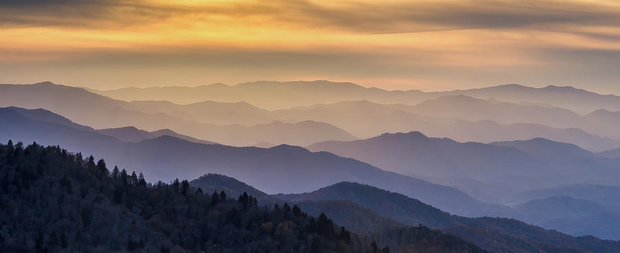 Sunset Photograph - Blue Ridge Layers by Eric Albright