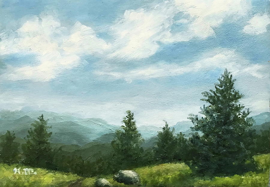 Blue Ridge Mini Painting by Kathleen McDermott