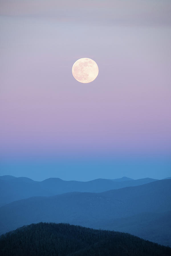 Blue Ridge Moonrise Photograph by Dawnfire Photography - Fine Art America