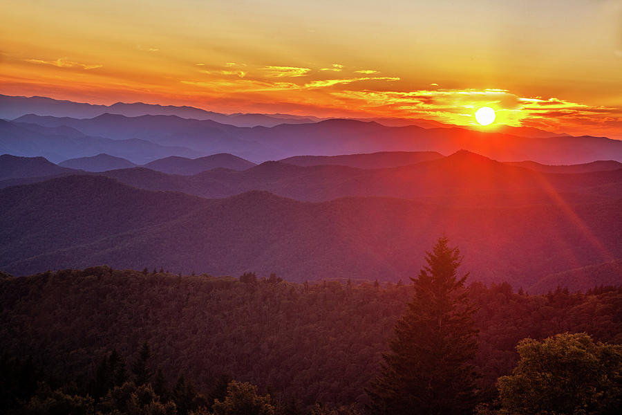 Blue Ridge Mountaain Sunset Photograph