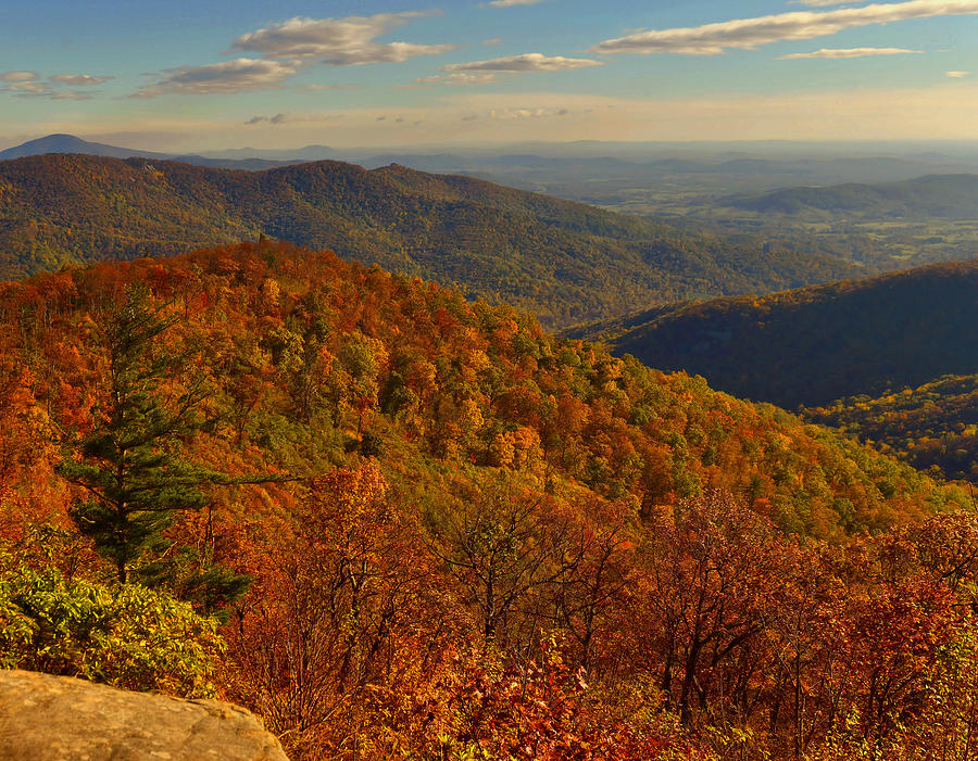 Blue Ridge Mountain Fall Color Photograph by Stephen Vecchiotti