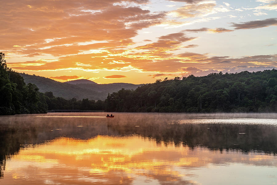 Blue Ridge Mountain Sunrise Canoe Ride  Photograph by Eric Albright