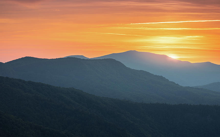 Blue ridge Mountains Linville Gorge Hawksbill Mountain North Carolina  Photograph by Jordan Hill