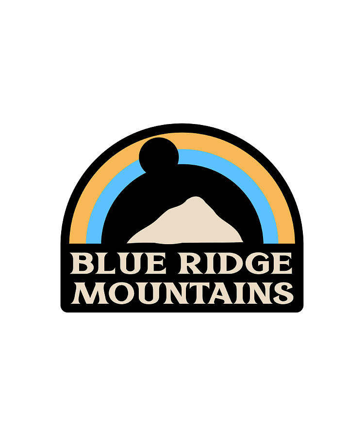 Blue Ridge Mountains Logo Digital Art by Gray Artus
