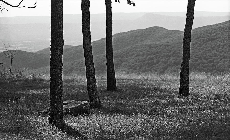 Blue Ridge Mountains of Virginia 2008 #2 BW Photograph by Frank Romeo