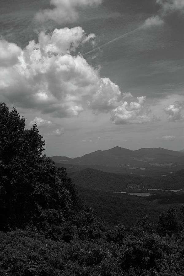 Blue Ridge Mountains of Virginia 2009 #10 BW Photograph by Frank Romeo