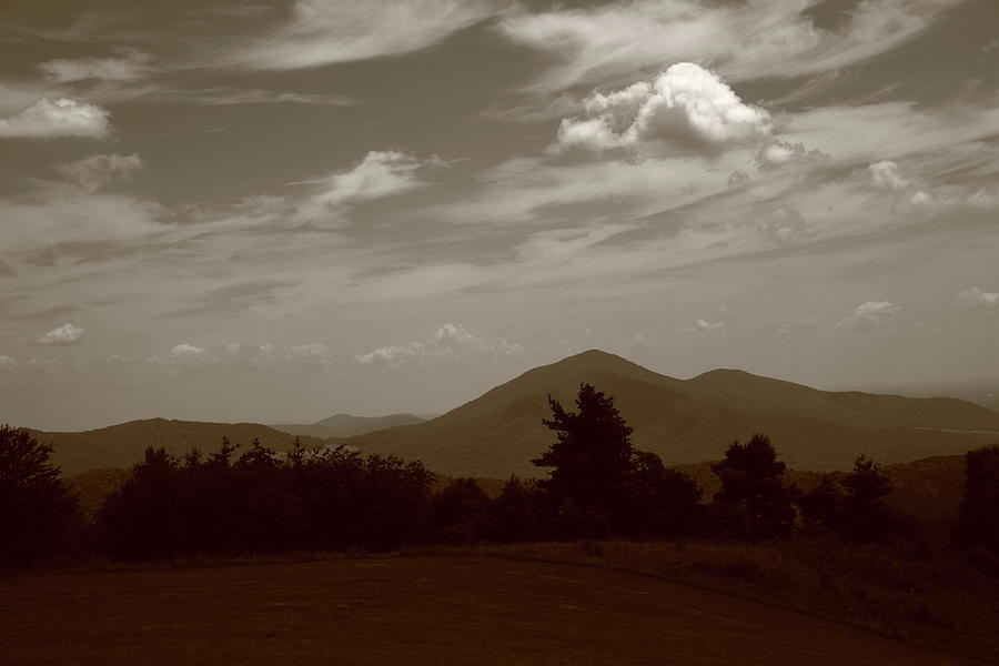 Blue Ridge Mountains of Virginia 2009 #9 Sepia Photograph by Frank Romeo