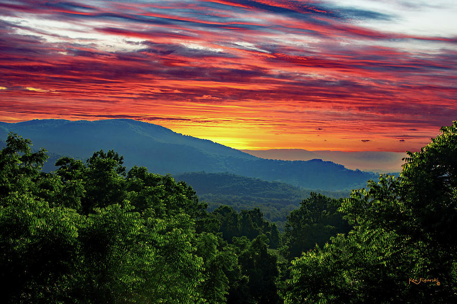 Mountain Photograph - North Carolina Blue Ridge Mountains Sunrise Appalachian NC by Ken Figurski