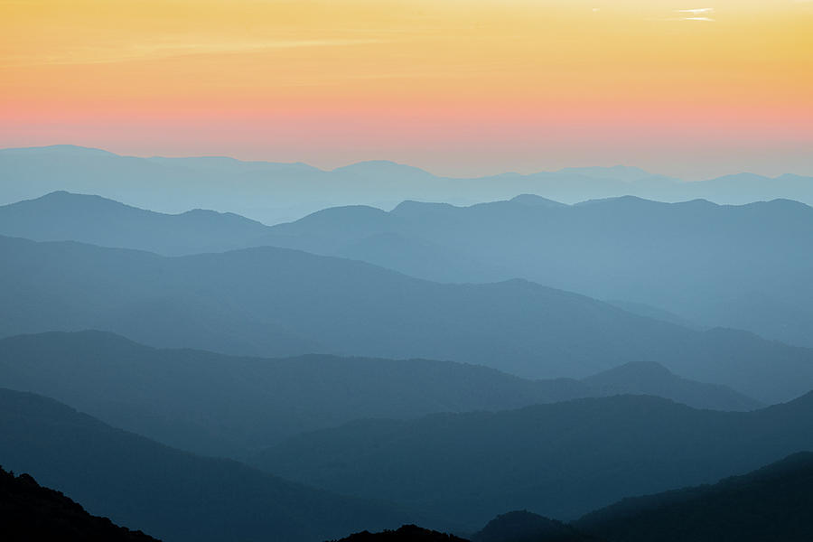 Blue Ridge North Carolina Sunset Photograph by Jordan Hill