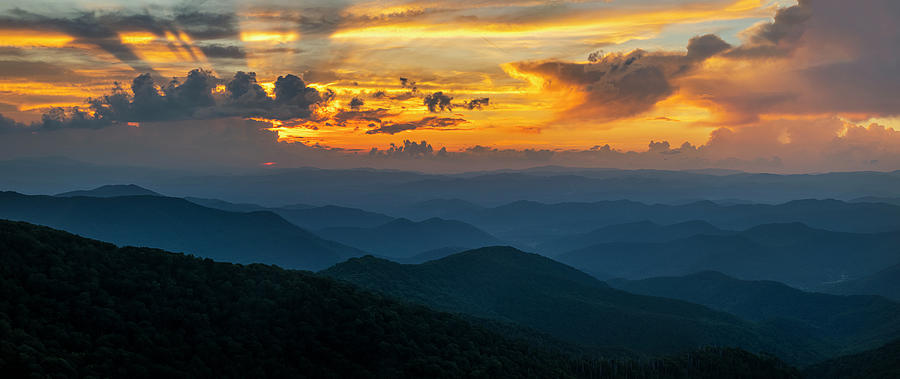 Mountain Photograph - Blue Ridge Panorama by Mark Papke