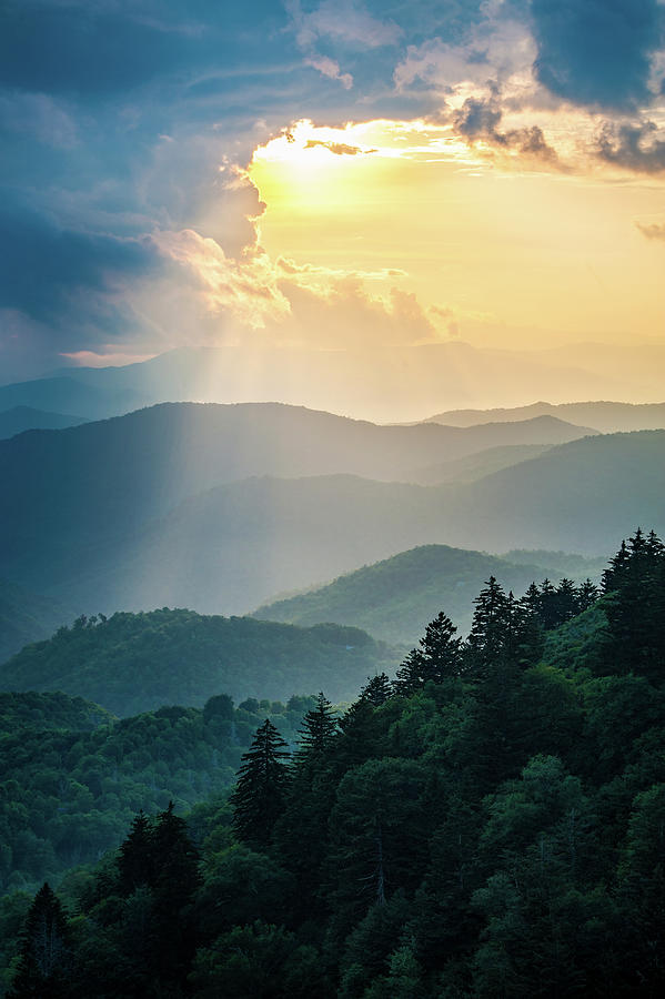 Blue Ridge Parkway NC From Above Photograph by Robert Stephens