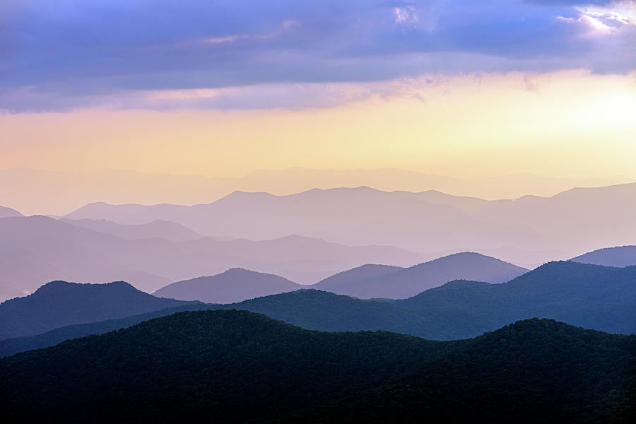 Blue Ridge Parkway North Carolina Purple Mountain Majesty Photograph by Robert Stephens