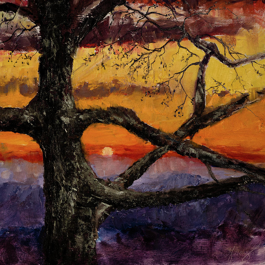 Blue Ridge Parkway Sunrise Painting by Gray Artus
