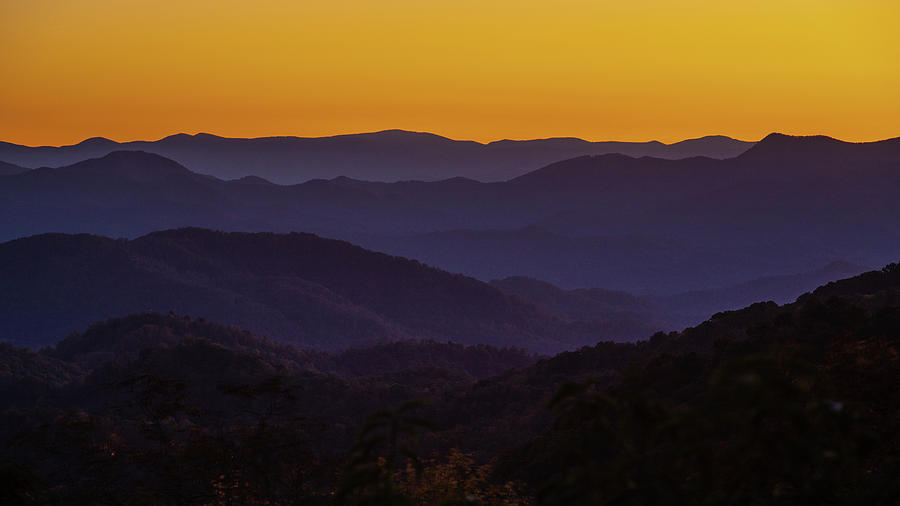 Blue Ridge Parkway Sunset Photograph by Nick Noble