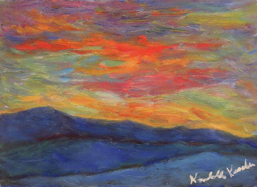Blue Ridge Red Painting by Kendall Kessler