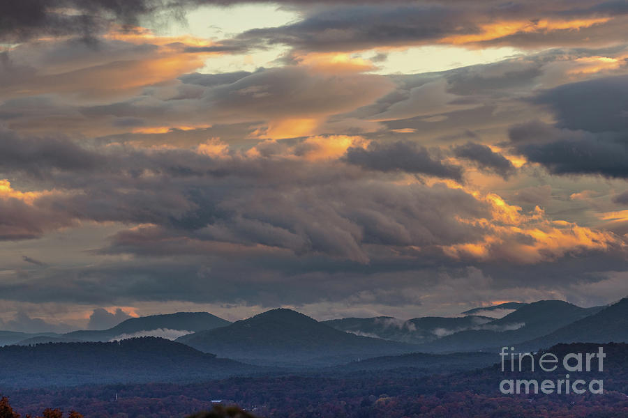 Sunset Photograph - Blue Ridge Sky  9GoA6128 by Stephen Parker