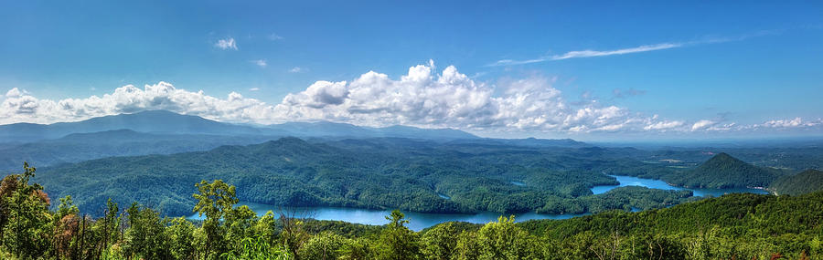 Blue Ridge Smoky Mountains Overlook Photograph by Debra and Dave Vanderlaan