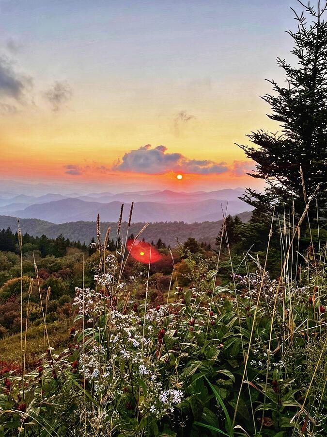 Nature Photograph - Blue Ridge Sunset  by JHolmes Snapshots