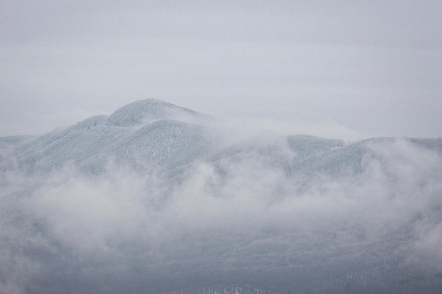 Blue Ridge Winter Mist Photograph by Alan Raasch