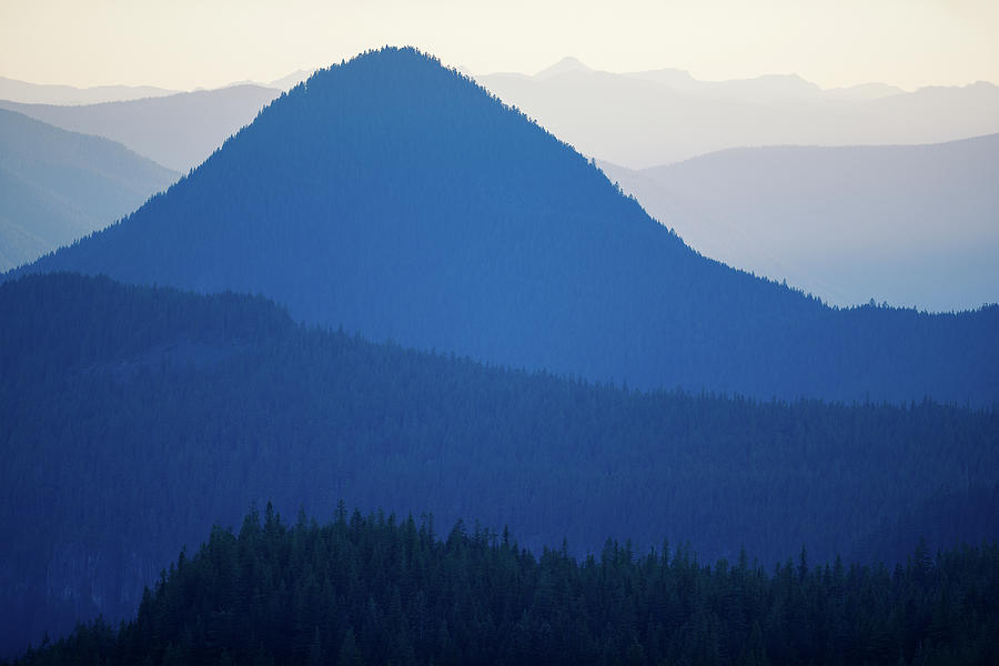 Blue ridges in Washington Photograph by Murray Rudd