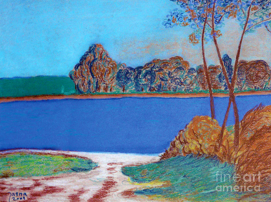 Blue River Painting by Jasna Dragun