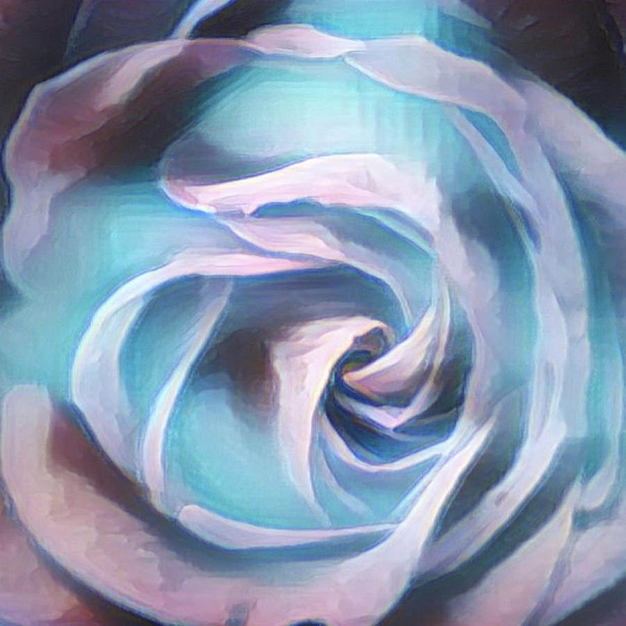 Blue Rose Mixed Media by Joanna Smith