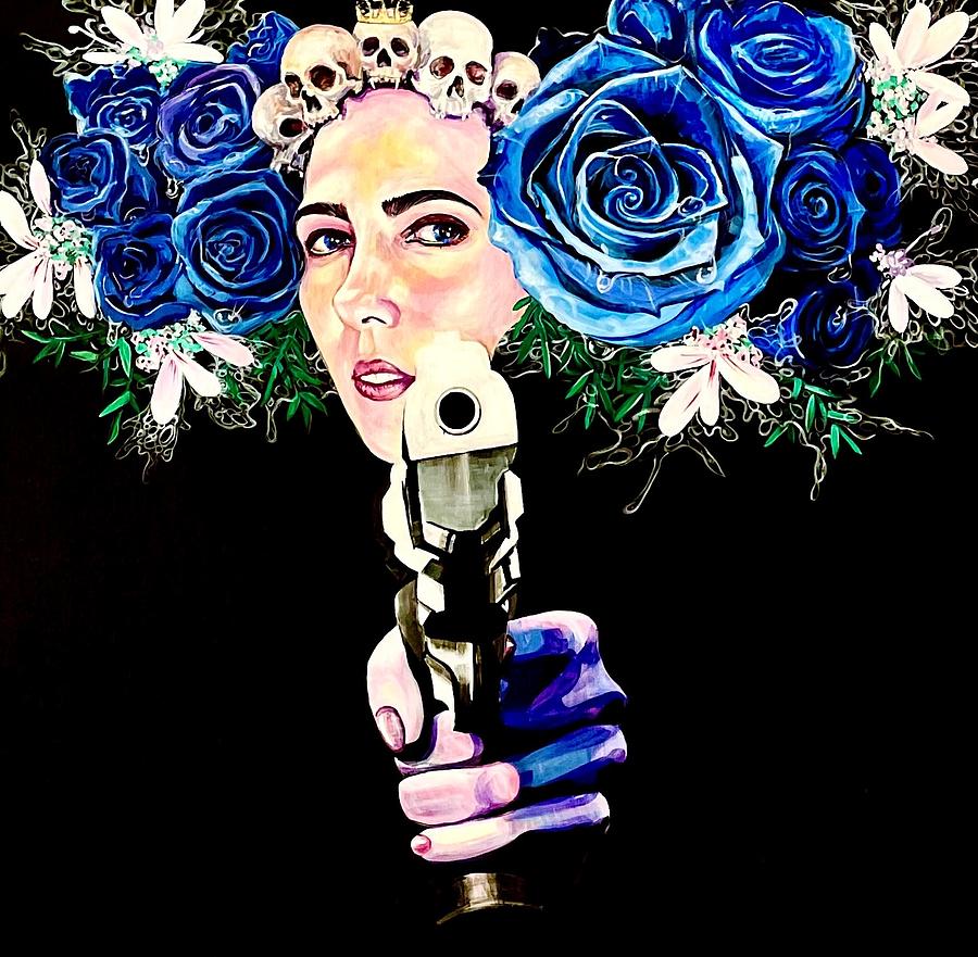Blue Rose Yelena The Killer Painting by Yelena Tylkina