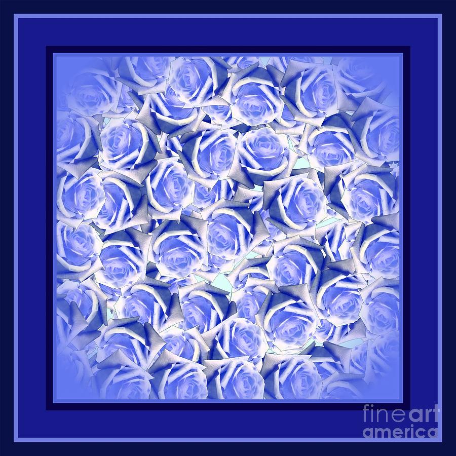 Blue Roses 2020 Trending Color Digital Art by Delynn Addams