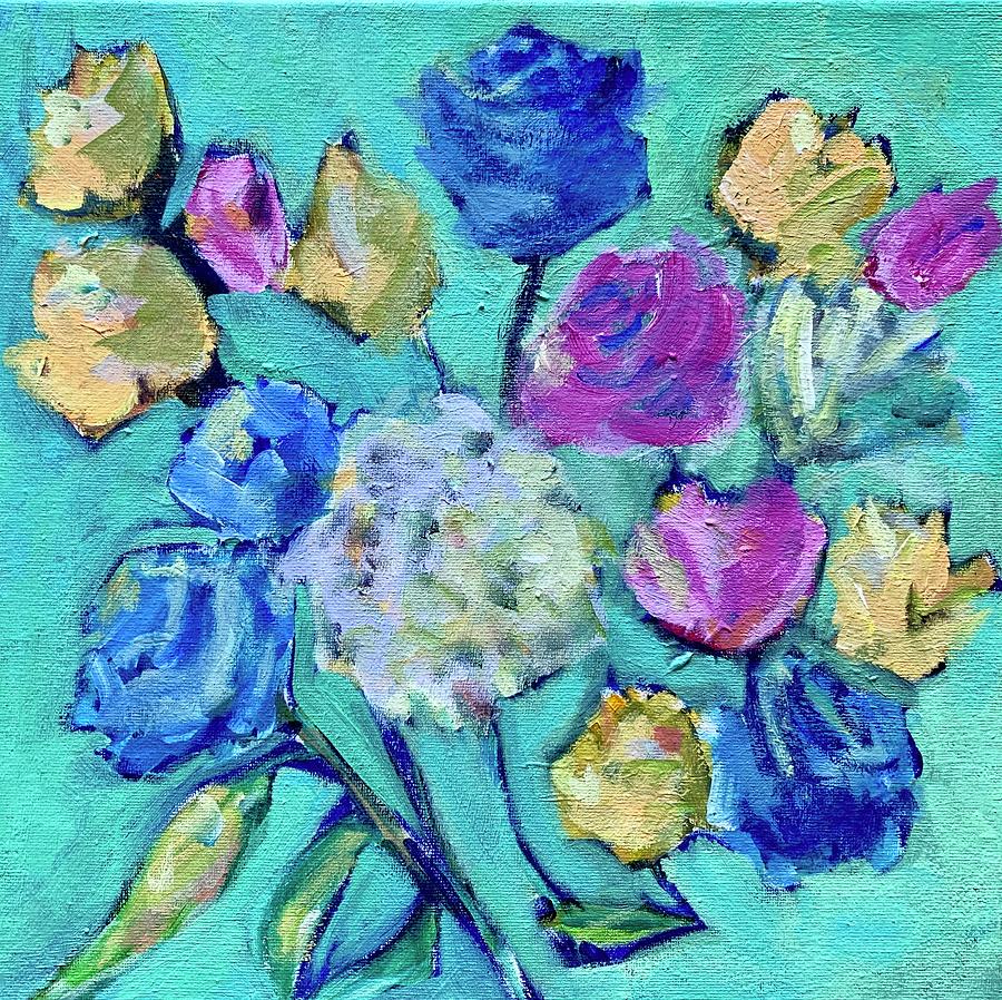 Blue Roses Digital Art by Mary Jane Mulholland