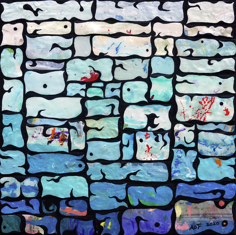 Blue Scraps of Sky Painting by Amy Ferrari