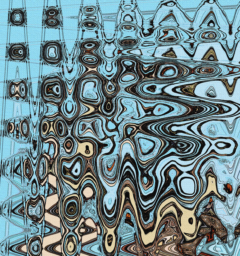 Blue Sea Lions Abstract 5180p1atab Digital Art by Tom Janca