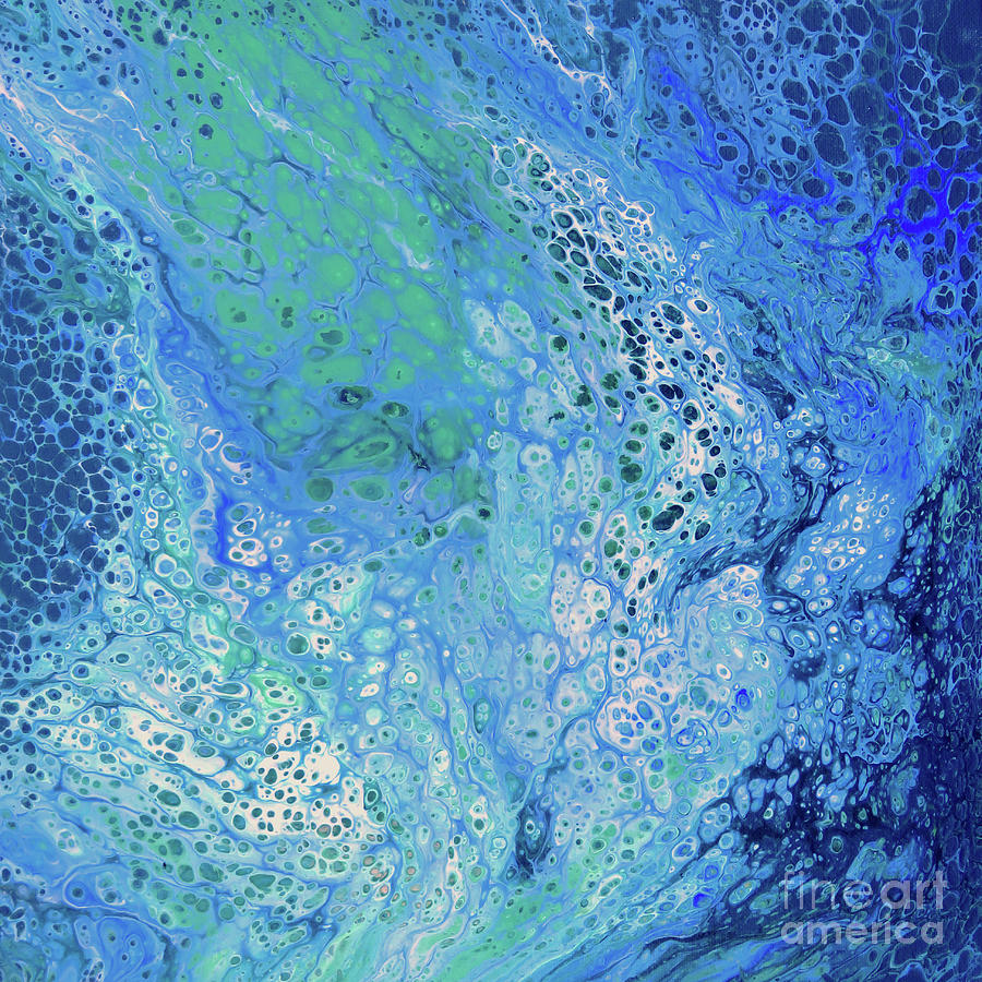 Blue Seafoam Painting by Janie Easley Ballard